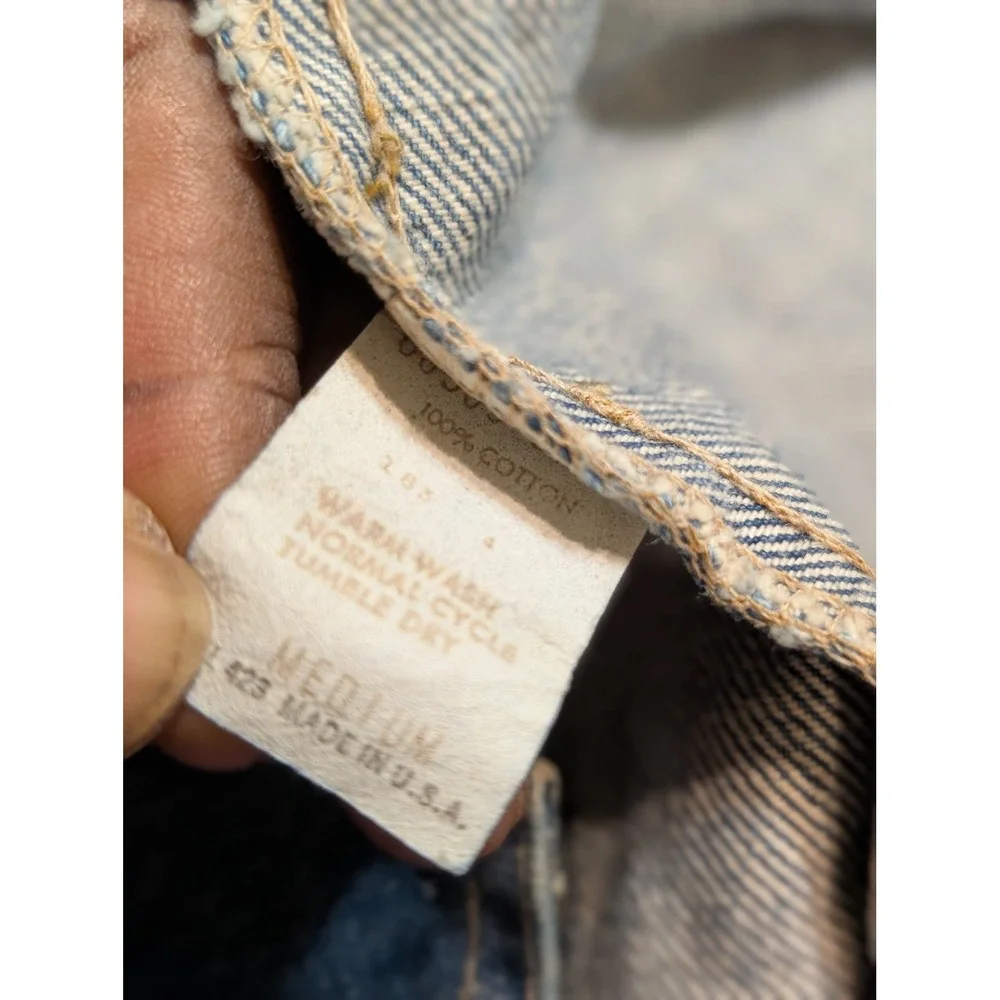 Vintage Levis Orange Tab Denim Vest Blue 60505-0213 USA Made Mens Medium Buttons